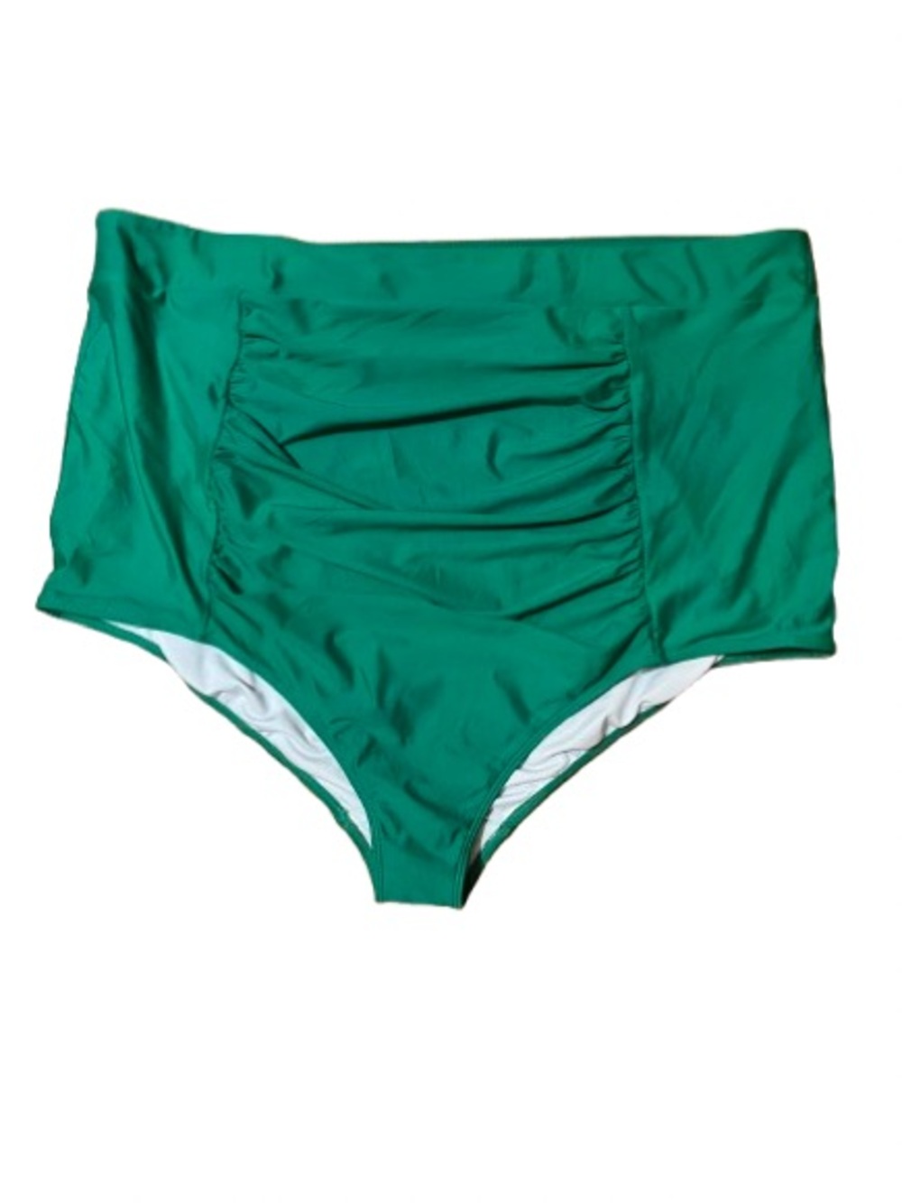 Sheila May Swim High-Waist Ruched Bikini Bottom - Green Size 22